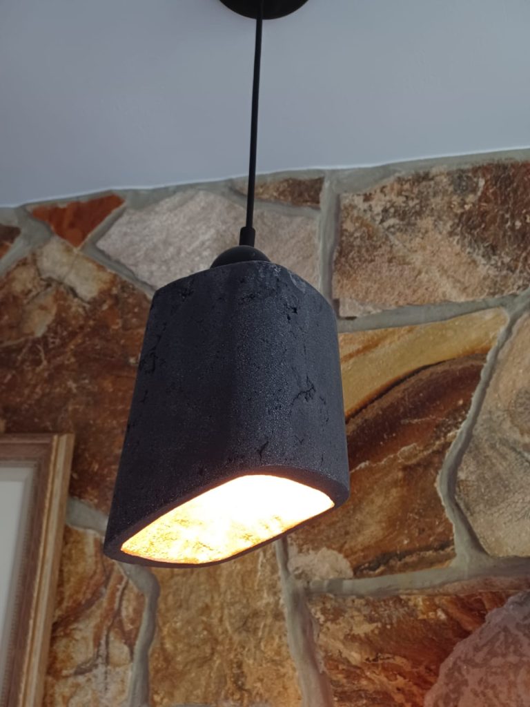 Rectangular Black Light with Copper Interior